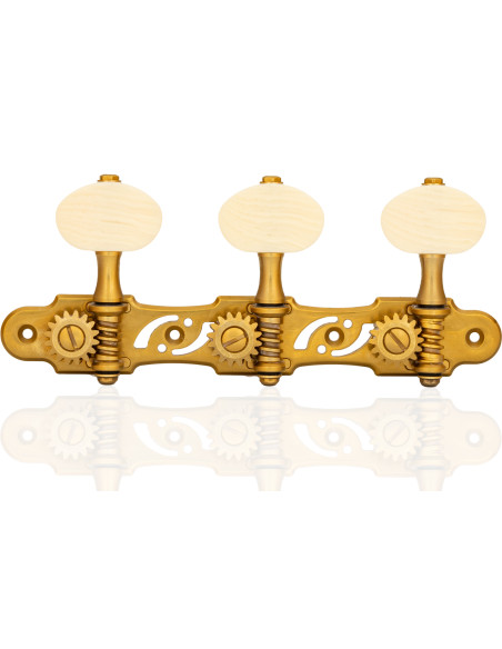 Gotoh Machine Head Classical Guitar X-Gold with Ivory Coloured Knobs and Aluminum Post 35AR510S/P-XG