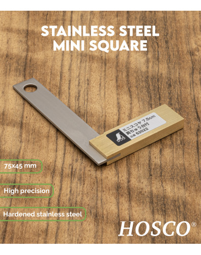 Mini Escuadra Hosco de Acero Inoxidable 2