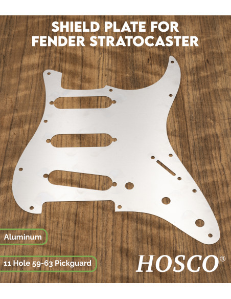 Hosco VS-AGP61 Blindage pour Fender Stratocaster Pickguard 11 Trous 59-63