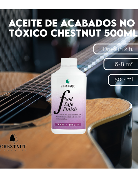 Características Aceite de acabados no tóxico (500ml) de Chestnut