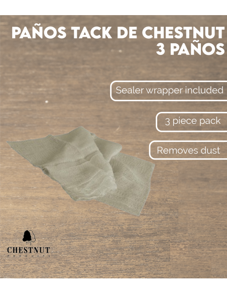 Características Paños Tack de Chestnut (3 paños)