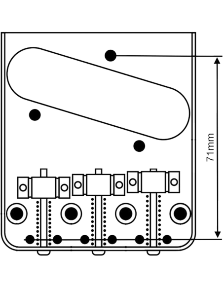 Plano Puente Trémolo Vega-Trem VT2 Teletrem Classic