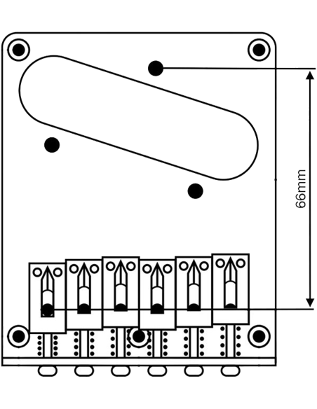 Plano Puente Trémolo Vega-Trem VT2 Teletrem Modern