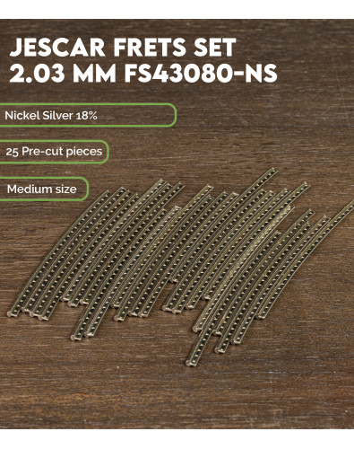 Jeu Frettes Jescar 2.03 mm FS43080-NS 2
