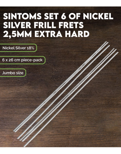Set 6 Trastes SINTOMS Frill Alpaca 2,5mm extra duro 2