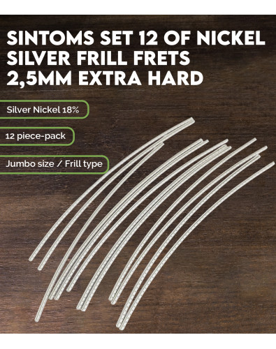 Set 12 Trastes Frill SINTOMS Alpaca 2,5mm extra duro 2