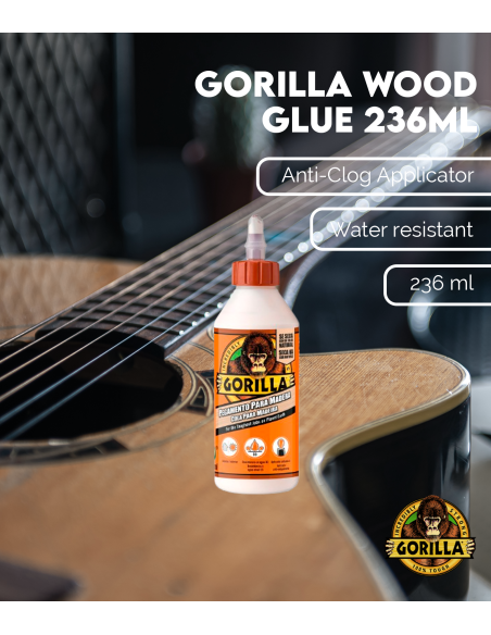 Características Cola Blanca para Madera Gorilla 236ml