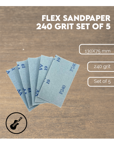 Set de 5 Laminas de Lija Flexibles Grano 240 Nitorlack 2