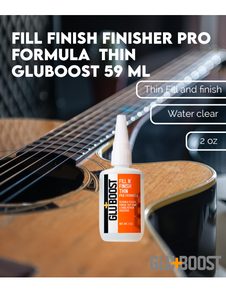 Características Cianocrilato Reparador Fino GluBoost 59ml.