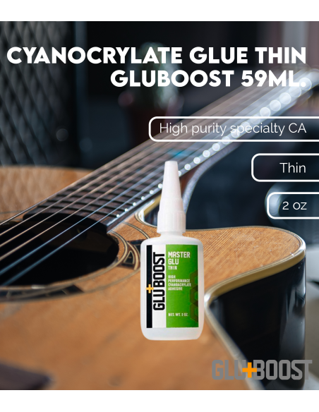 Características Cianocrilato Fino GluBoost 59 ml.