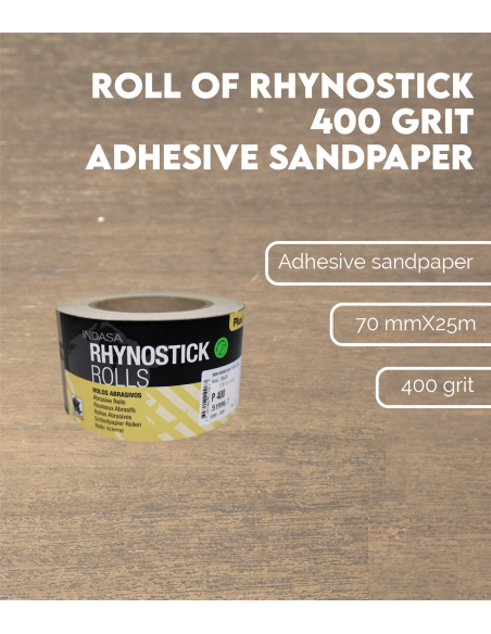 Características Rollo Lija Adhesiva Rhynostick grano 400