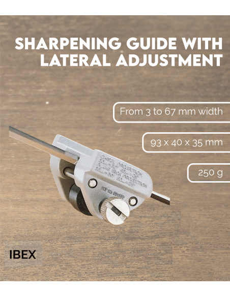 Características Guía de Afilado con Ajuste Lateral
