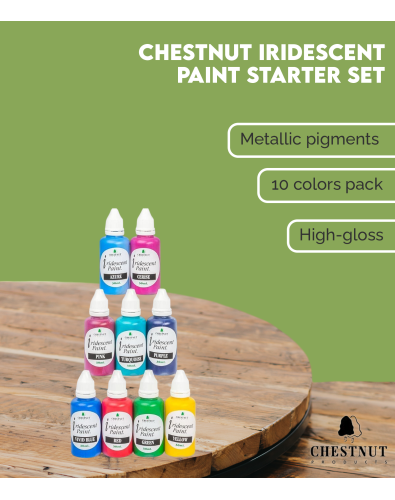 Pack de 9 pinturas Iridiscentes Chestnut (30ml/bote) 2