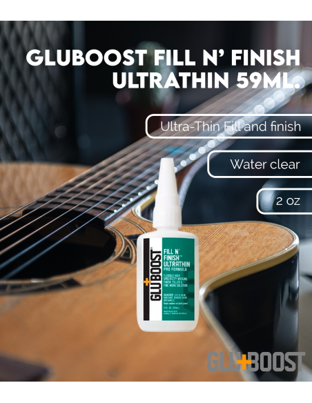 Características Cianocrilato Reparador Ultra Fino GluBoost 59 ml.