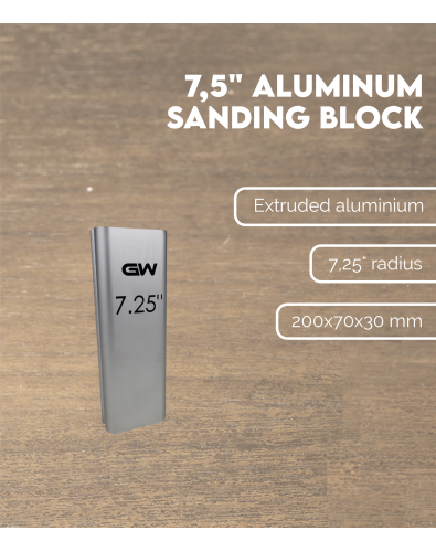 Taco de Lijado de Aluminio 7,25" 2