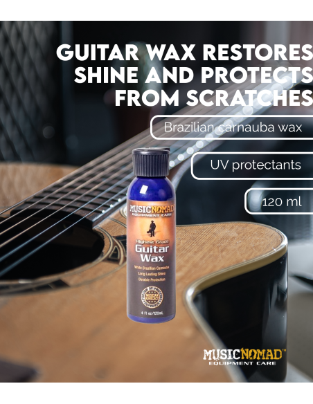 Características Cera para guitarra restaura brillo y protege de arañazos