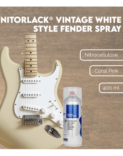 Spray Blanco Vintage Estilo Fender NITORLACK® ( Vintage White Fender Style 400ml) 2