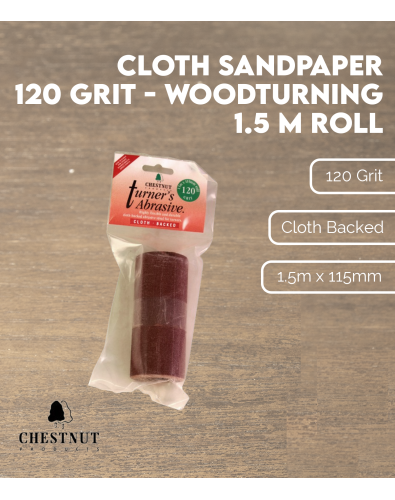 Lija Base Tela de Grano 120 - Tornería, Rollo 1.5m 2