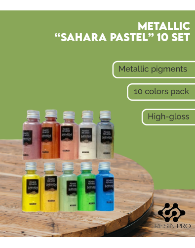 Kit de 10 Pigmentos Metálicos «Sahara Pastel» 2
