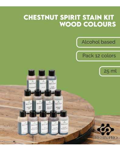 Pack 12 colores de madera Chestnut (25ml/bote) 2