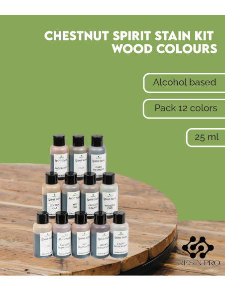 Características Pack 12 colores de madera Chestnut (25ml/bote)