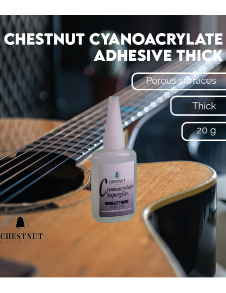 Características Cianocrilato viscosidad alta Chestnut (20g)