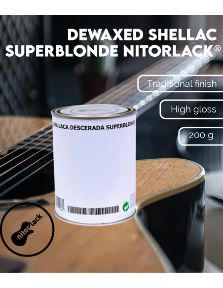 Características Goma Laca Descerada Superblonde NITORLACK® (0,2kg)