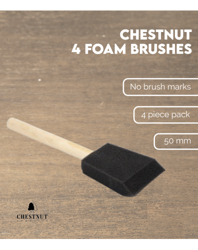 Chestnut 4 Foam Brushes (50mm) 2