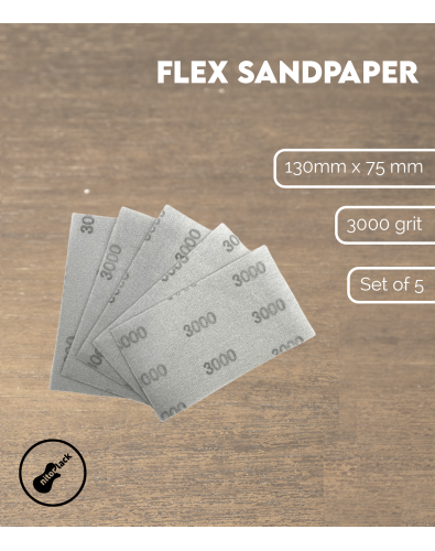Set de 5 Laminas de Lija Flexibles Grano 3000 Nitorlack 2