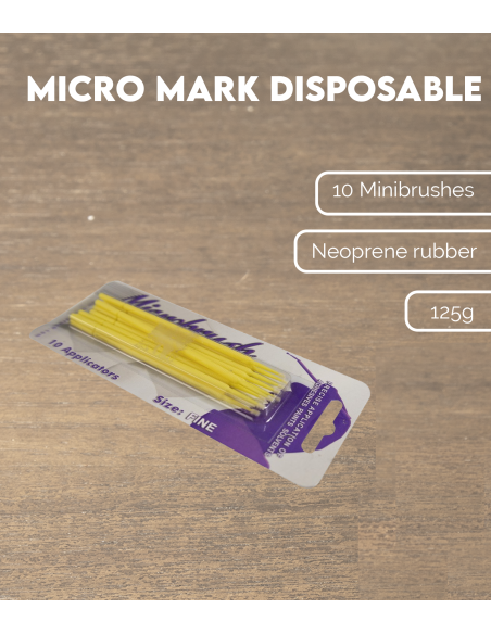 Características Kit 10 Mini Pinceles de Un Solo Uso Micro-Mark