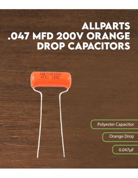 Características Condensador Orange Drop .047 uF 200V AllParts