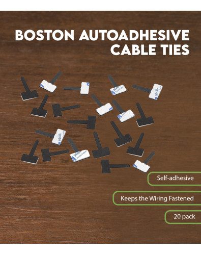 Minipinzas autoadhesivas sujección cableado Boston 2