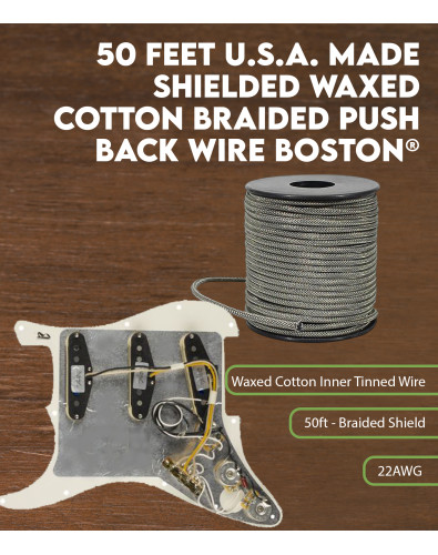 Cable con trenzado de algodón encerado cubierto de 50 pies Boston® 2