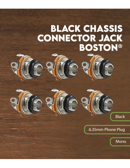 Características Conexión hembra para jack con chasis negro Boston®