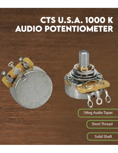 Características Potenciómetro de audio CTS USA 1000 K