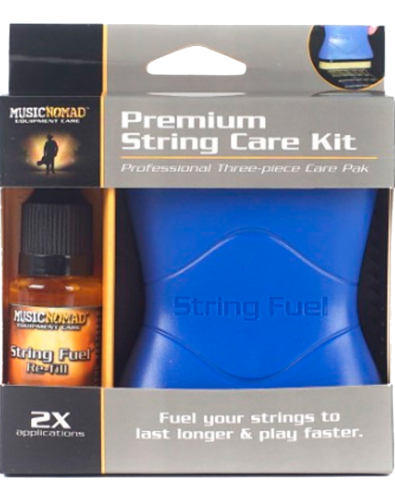 Kit limpiador de cuerdas con lubricante , paño y rellenado