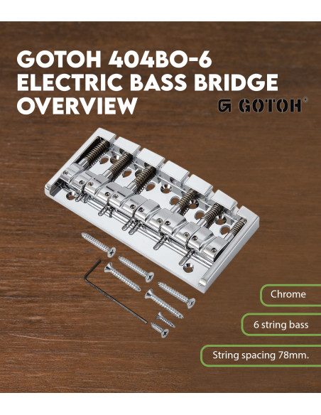 Puente para bajo eléctrico Gotoh 404BO-6