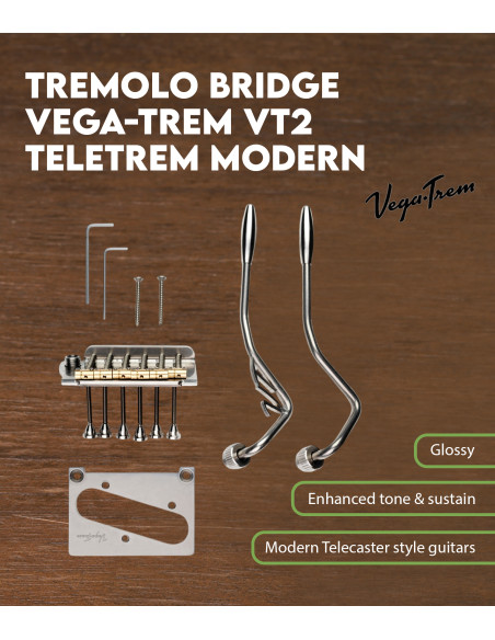 Características Puente Trémolo Vega-Trem VT2 Teletrem Modern