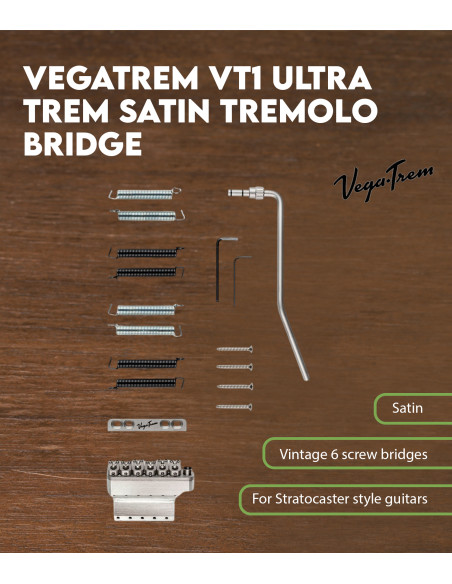 Características Puente Trémolo Vega-Trem VT1 Ultra Trem Estándar Satinado