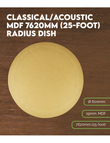 Características Solera MDF Clásica/Acústica Radio 7620mm (25-foot)