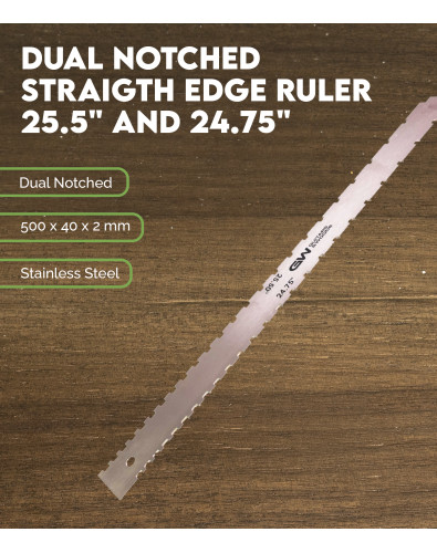 Regla Dentada para Detectar Curvatura del Mango 25.5" y 24.75" 2