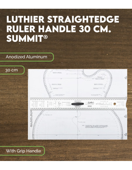 Características Regla Luthier con Mango 30 cm SUMMIT®