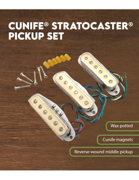 Características Set de Pastillas CuNiFe™ Stratocaster Fender