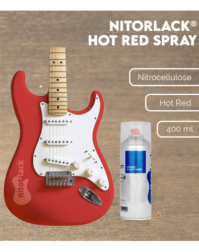 Laca Nitrocelulosa Nitorlack® Rojo Bólido Spray 2