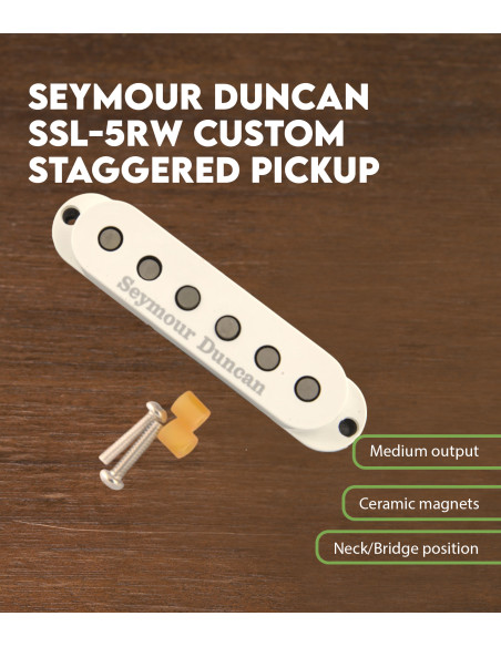 Características Pastilla Seymour Duncan Ssl-5rw Custom Staggered. Polaridad Invertida