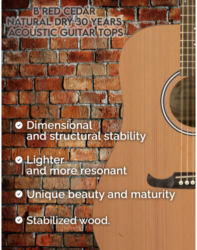 Tables Cèdre Rouge B Séchage Naturel 30 Ans Guitare Acoustique 2