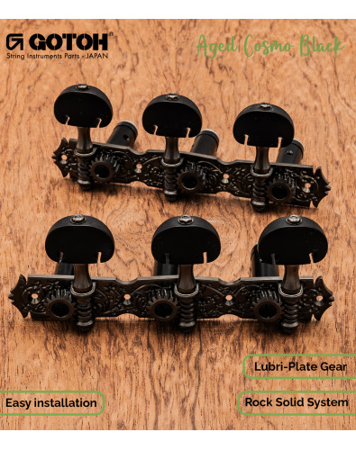 Gotoh Classical Guitar Tuning Machine 35ARB510MF/KB-XCK 2