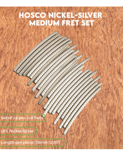 Frettes Hosco HF-M1-P24 Maillechort Medium – Set de 24 2
