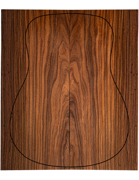 Fondos de Pau Ferro FSC 100% 2ª para guitarra acústica con veta uniforme y color estable
