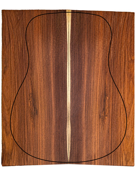 Autre jeu de Santos Rosewood FSC 100% A montrant des variations naturelles de couleur et de figure